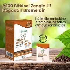 Fibrelle İnülin-Bromelain Kahve Detox 60 Adet 3gr Saşe 180g Doypak Ambalaj