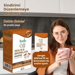 Fibrelle İnülin-Bromelain Kahve Detox 60 Adet 3gr Saşe 180g Doypak Ambalaj