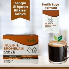 Fibrelle İnülin-Bromelain Kahve Detox 30 Adet 3 gr Kutu Saşe 90 g