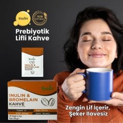 Fibrelle İnülin-Bromelain Kahve Detox 30 Adet 3 gr Kutu Saşe 90 g
