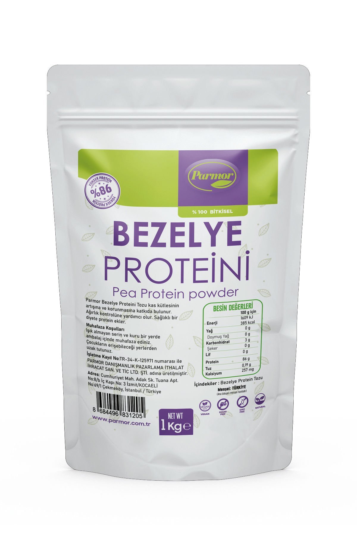 Parmor Bezelye Proteini 1 Kg