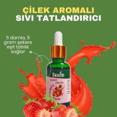 Fibrelle Çilek Aromalı Sıvı Tatlandırıcı - 30ml