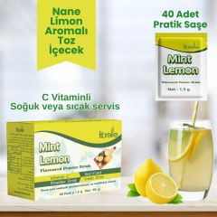 Fibrelle Nane Limon Aromalı Toz İçecek 1,5 g Saşe 40 Adet