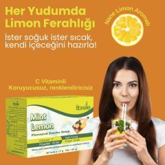 Fibrelle Nane Limon Aromalı Toz İçecek 1,5 g Saşe 40 Adet