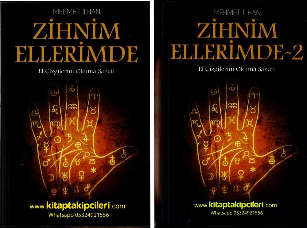 Zihnim Ellerimde, El Çizgilerini Okuma Sanatı, Mehmet İlhan 2 Kitap Toplam 376 Sayfa