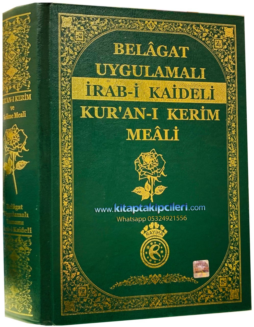 Kuranı Kerim Ve Kelime Meali, Belagat Uygulamalı Tamamı İrab Kaideli Renkli Satır Arası Mealli Kuranı Kerim, Hace Ahmet Didin, Rayiha Yayıncılık, Büyük Cami Boy 25x35 cm Ebat