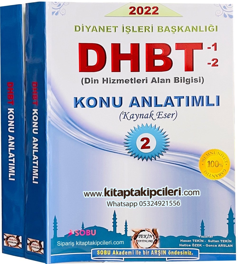 DHBT Hasan Tekin Diyanet İşleri Başkanlığı Konu Anlatımlı Kaynak Eser, Hatice Özek, Sultan Tekin, Gonca Arslan, 2 Kitap Toplam 1000 Sayfa