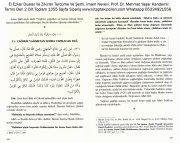 El Ezkar Dualar Ve Zikirler Tercüme Ve Şerhi, İmam Nevevi, Prof. Dr. Mehmet Yaşar Kandemir, Termo Deri 2 Cilt Toplam 1355 Sayfa