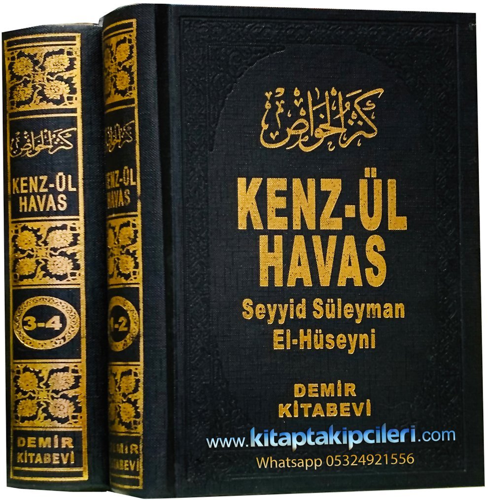 Kenzül Havas, Gizli İlimler Hazinesi, Seyyid Süleyman El Hüseyni, 4 Cilt 2 Kitap Toplam 1150 Sayfa, Şamua Kağıt