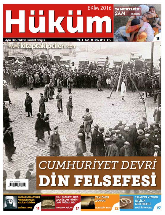 Hüküm Dergisi EKİM 2016 Sayısı, Cumhuriyet Devri Din Felsefesi