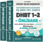 2024 ÖNLİSANS DHBT Eş Şerh Vel Haşiye, Sabri Benli, İzahatlı, Örnek Sorulu Tamamı Detaylı Çözümlü Özel Soru Bankası 1400 Sorulu 2 Kitap 1120 Sayfa