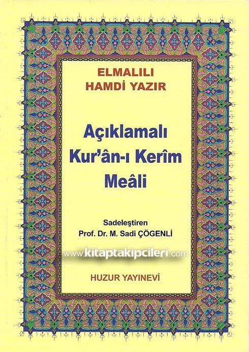 Açıklamalı Kuranı Kerim Meali, Elmalılı Hamdi Yazır -Şamua Kağıt, 12x17 Cm Çanta Boy