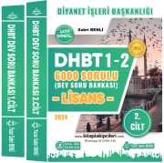 2024 LİSANS DHBT Dev Soru Bankası Sabri Benli, 6000 Sorulu Din Hizmetleri Alan Bilgisi Testi %100 Güncel 2 Cilt 900 Sayfa