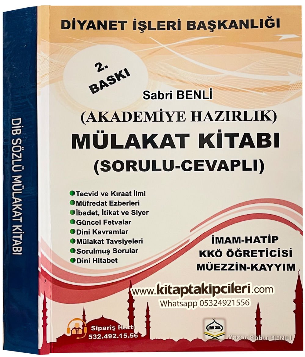 2024 Diyanet Mülakat Kitabı Diyanet İşleri Başkanlığı Sabri Benli, Sorulu Cevaplı Akademiye Hazırlık, İmam Hatip, Müezzin Kayyım, Kuran Kursu Öğreticisi, Güncel, Sorulmuş Sorular Ve Dini Hitabet, Müfredat Ezber, 450 Sayfa