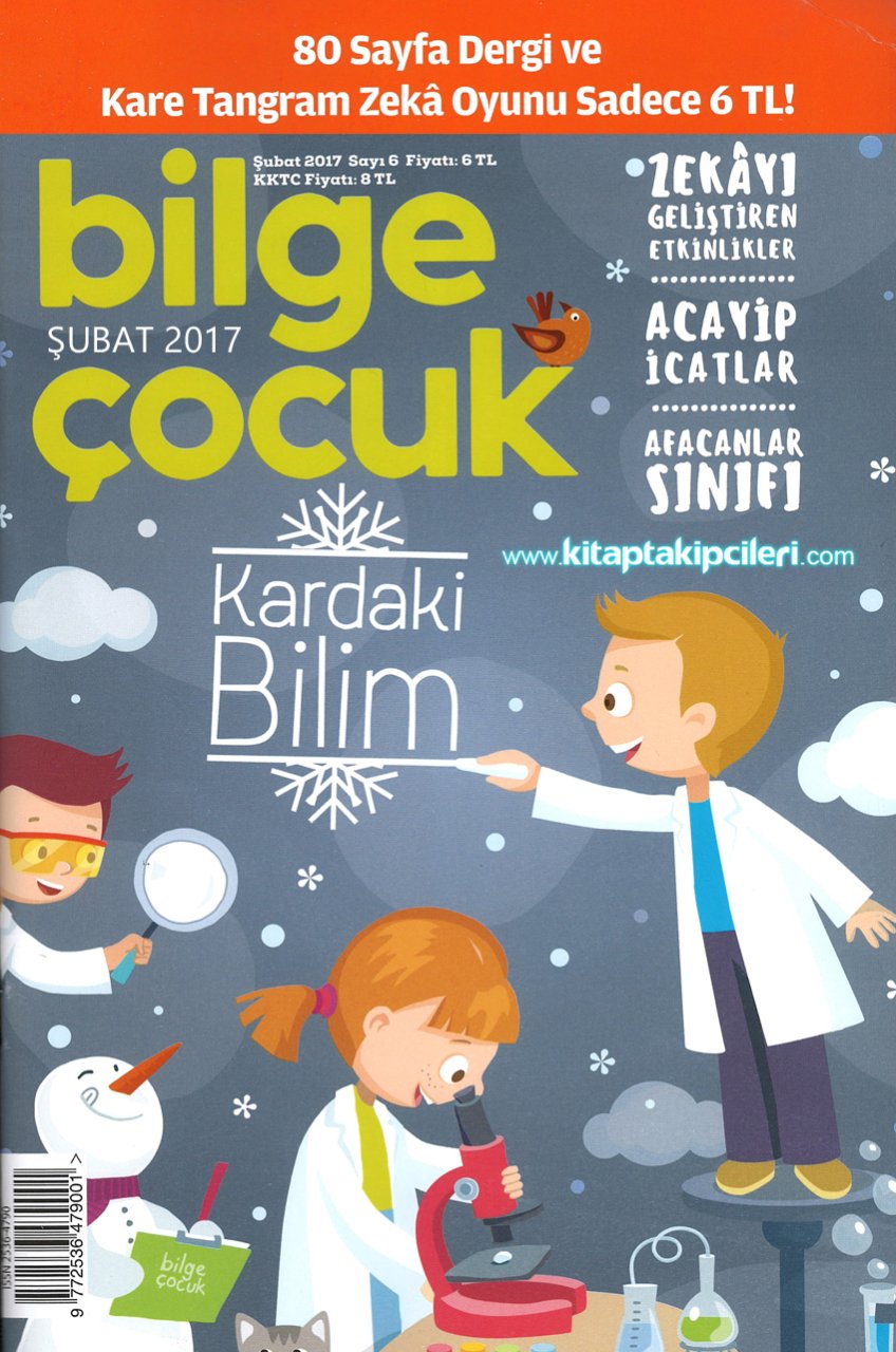 Bilge Çocuk Dergisi ŞUBAT 2017 Sayısı, Kare Tangram Zeka Oyunu HEDİYE