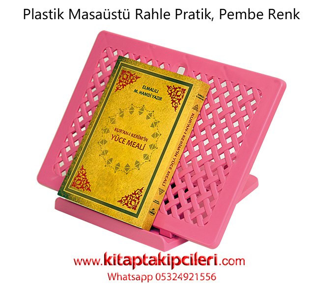 Plastik Masaüstü Rahle Pratik, Pembe Renk