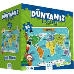 24 Parça Dünyamiz Maxi Boy Eğitici Puzzle (3+ yaş)