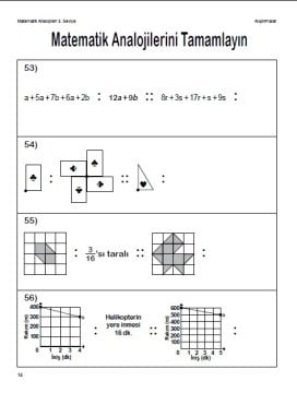 Matematik Analojileri 3. Seviye Kitabı (6 - 7.sınıflar)