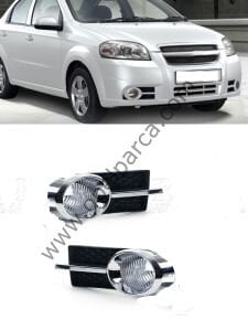 Chevrolet Aveo 2006 - 2011 Sedan Sis Farı & Çerçevesi ( Sağ - Sol Takım )sis kapağı KROM
