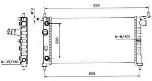 Corsa B 1993 - 2000  KlimaSız 12NZ - C12NZ - X12SZ - C14NZ - C14SE - C16XE - X16XE - C14SEL - X14XE - C16SEL - X14SZ motor için Su Radyatörü