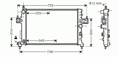 Combo C 2001 sonrası Y13DT - Z13DT - Z13DTJ - Z17DTH motor Su Radyatörü