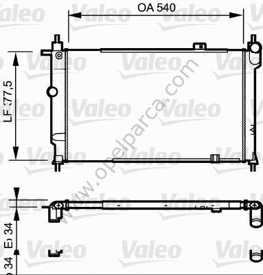 OPEL ASTRA F 1.7D KLIMASIZ MEKANIK SU RADYATORU VALEO