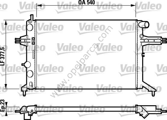 OPEL  ASTRA G / ZAFİRA A 1.6 MOTOR SU RADYATÖRÜ VALEO