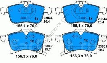 Opel Corsa E Ön Fren Balatası Küçük Tip APETECH