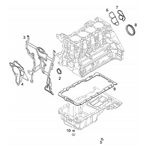 Tigra B 2004 - 2009 Z14XEP motor Alt Takım Conta