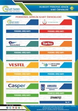 PERSONEL KİMLİK KARTI (PROXİMİTY - MİFARE KART BASKILI) - MATBAA BASKISI - FİRAMAYA ÖZEL TASARIM - 100 ADET KART
