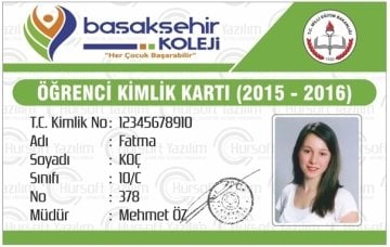 KOLEJ ÖĞRENCİ KİMLİK KARTI (PROXİMİTY - MİFARE KART BASKILI) - MATBAA BASKISI - KOLEJE ÖZEL TASARIM - 100 ADET KART