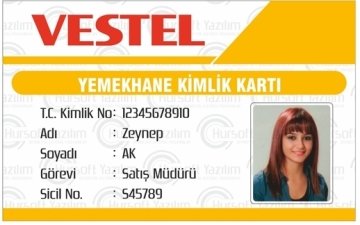 YEMEKHANE KİMLİK KARTI (PROXİMİTY - MİFARE KART BASKILI) - MATBAA BASKISI - FİRAMAYA ÖZEL TASARIM - 100 ADET KART