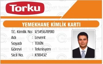 YEMEKHANE KİMLİK KARTI (PROXİMİTY - MİFARE KART BASKILI) - MATBAA BASKISI - FİRAMAYA ÖZEL TASARIM - 100 ADET KART