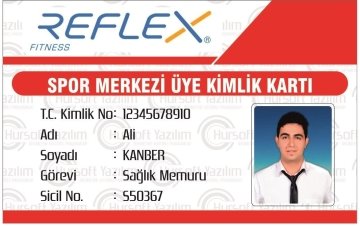 SPOR SALONU ÜYE KİMLİK KARTI (PROXİMİTY - MİFARE KART BASKILI) - MATBAA BASKISI - ÖZEL TASARIM - 100 ADET KART
