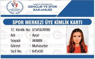 SPOR SALONU ÜYE KİMLİK KARTI (PROXİMİTY - MİFARE KART BASKILI) - MATBAA BASKISI - ÖZEL TASARIM - 100 ADET KART