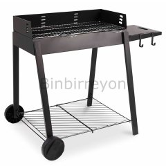 Long Bbq Mangal Barbekü Çelik Gövde Trolley Mangal 72x84x105cm AF025