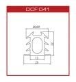 DCF041 Silikon derz fitili(20*22mm)