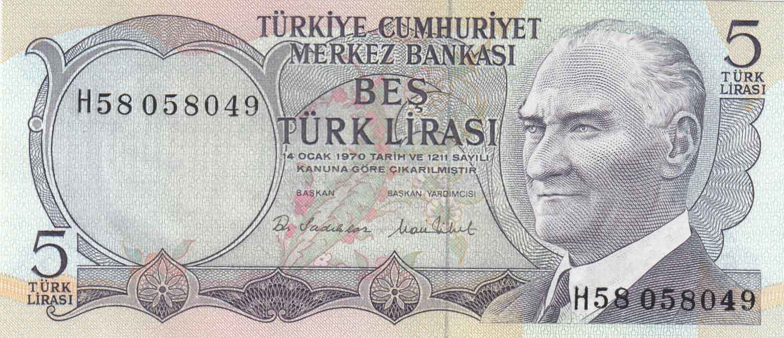 5 Lira 6.Emisyon / 2.Tertip H58058049