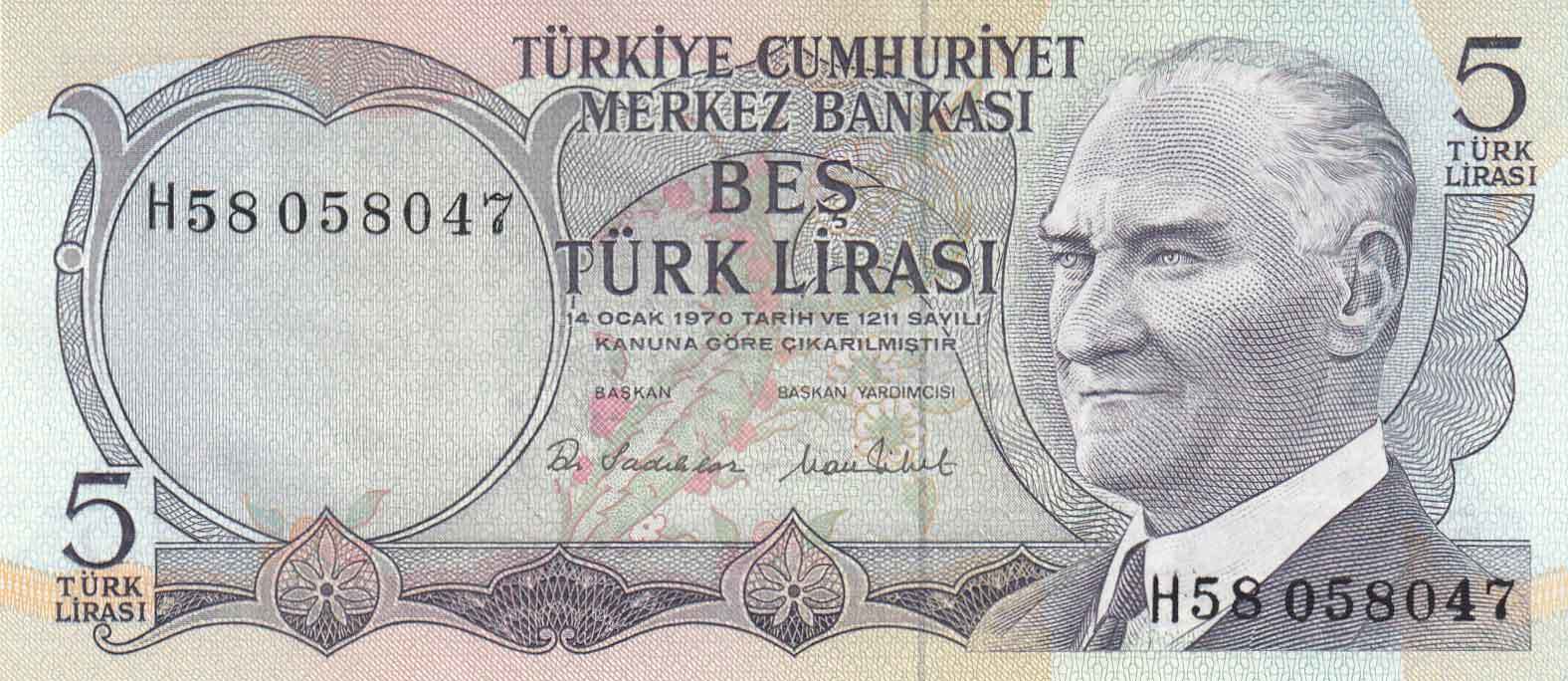 5 Lira 6.Emisyon / 2.Tertip H58058047