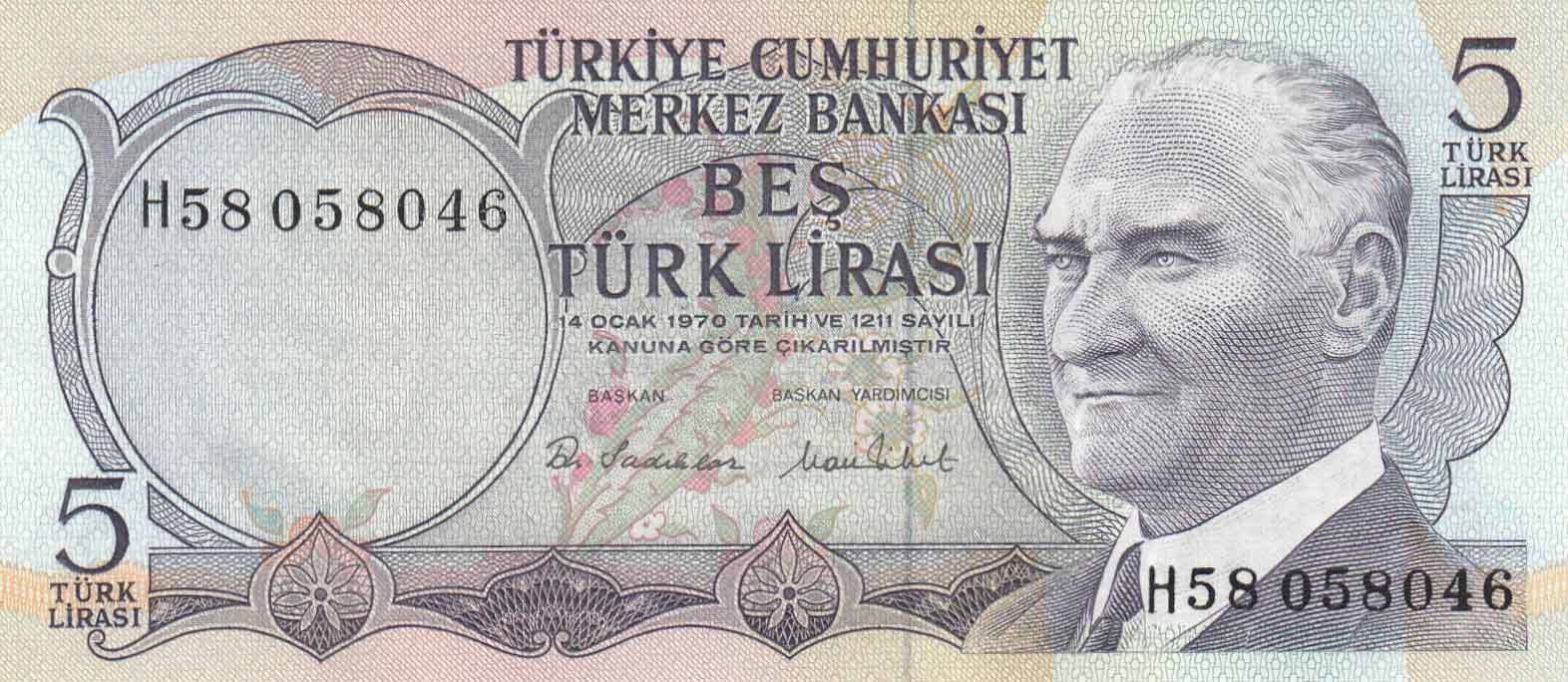 5 Lira 6.Emisyon / 2.Tertip H58058046