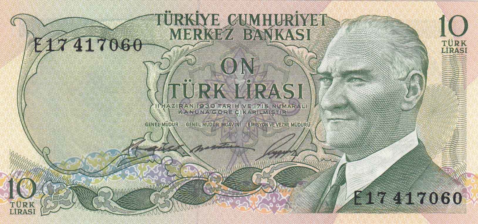 10 Lira 6.Emisyon / 1.Tertip E17417060