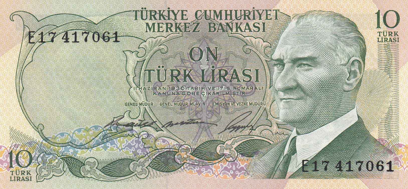 10 Lira 6.Emisyon / 1.Tertip E17417061