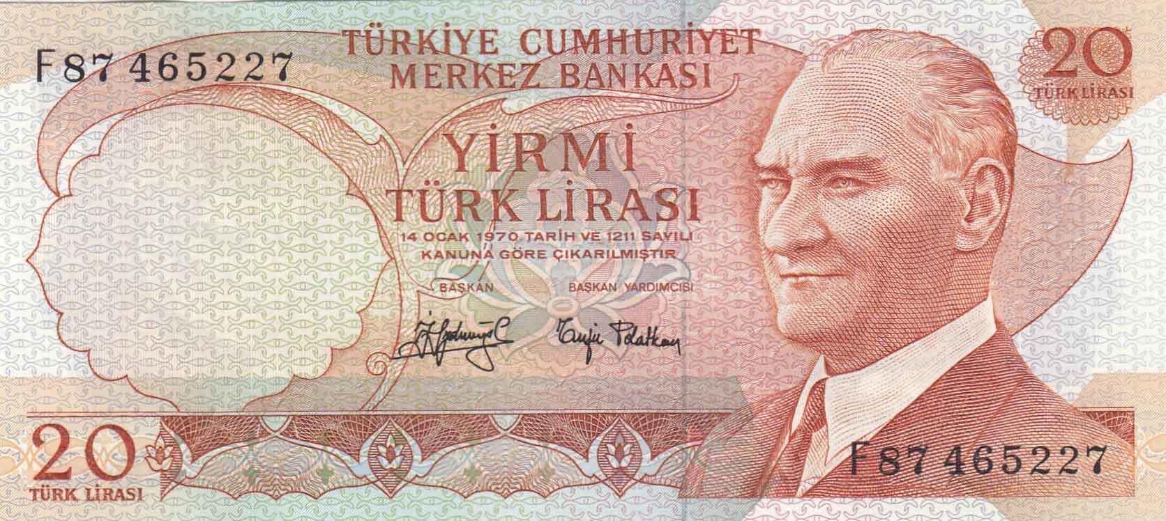 20 Lira 6.Emisyon / 3.Tertip F87465227