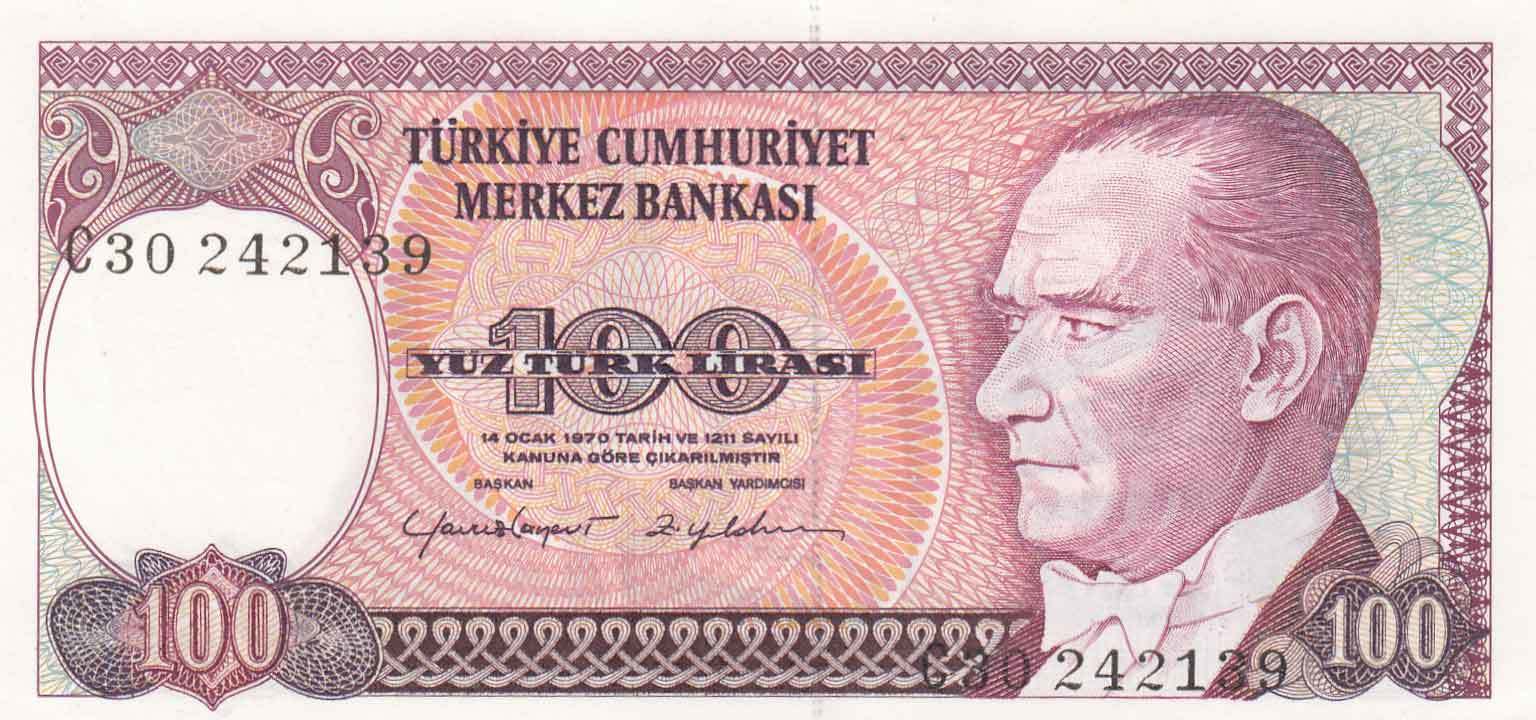 100 Lira 7.Emisyon / 2.Tertip C30242139