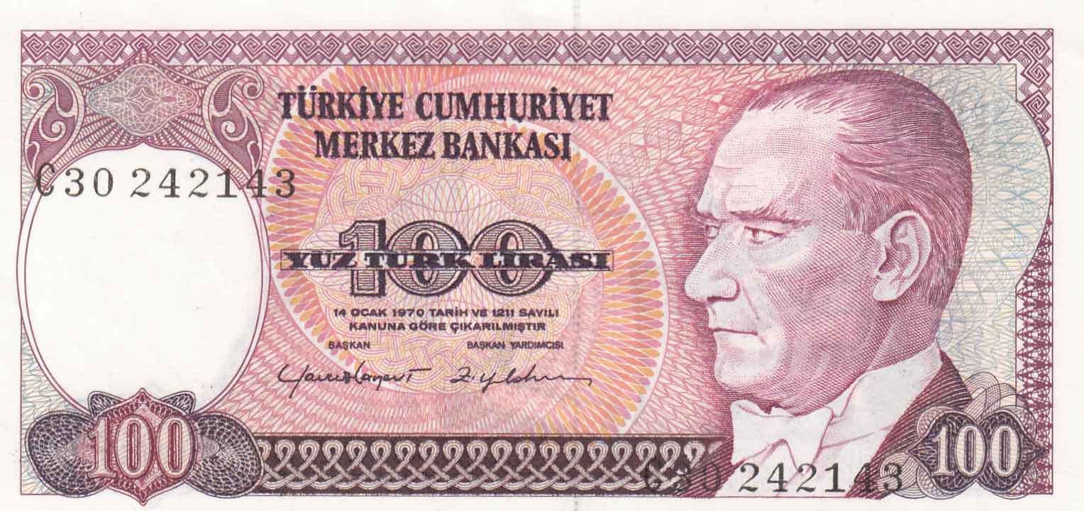 100 Lira 7.Emisyon / 2.Tertip C30242143