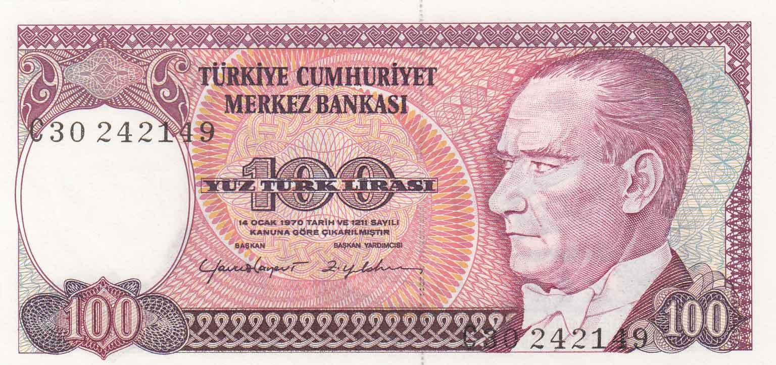 100 Lira 7.Emisyon / 2.Tertip C30242149