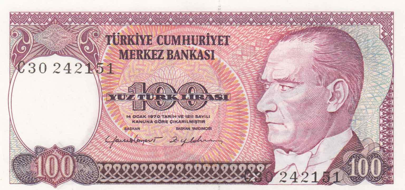 100 Lira 7.Emisyon / 2.Tertip C30242151