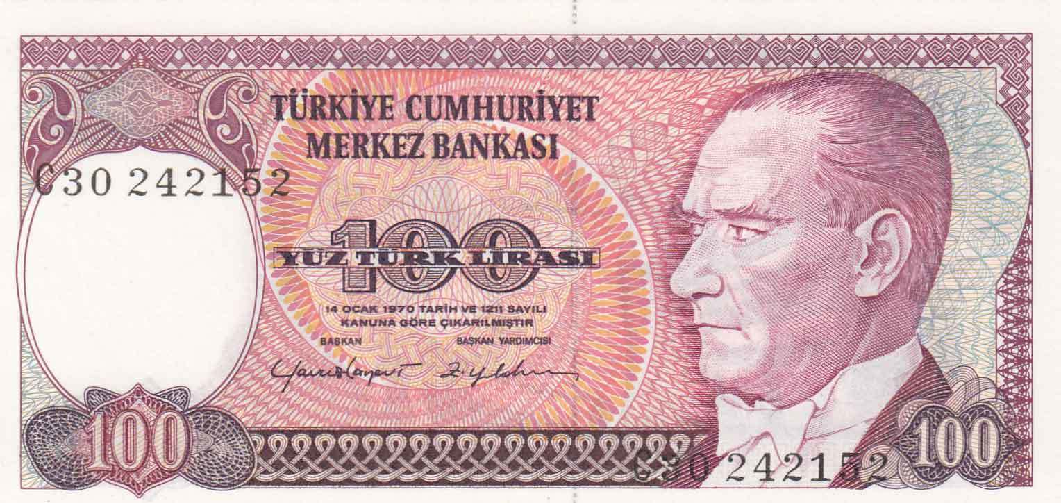 100 Lira 7.Emisyon / 2.Tertip C30242152