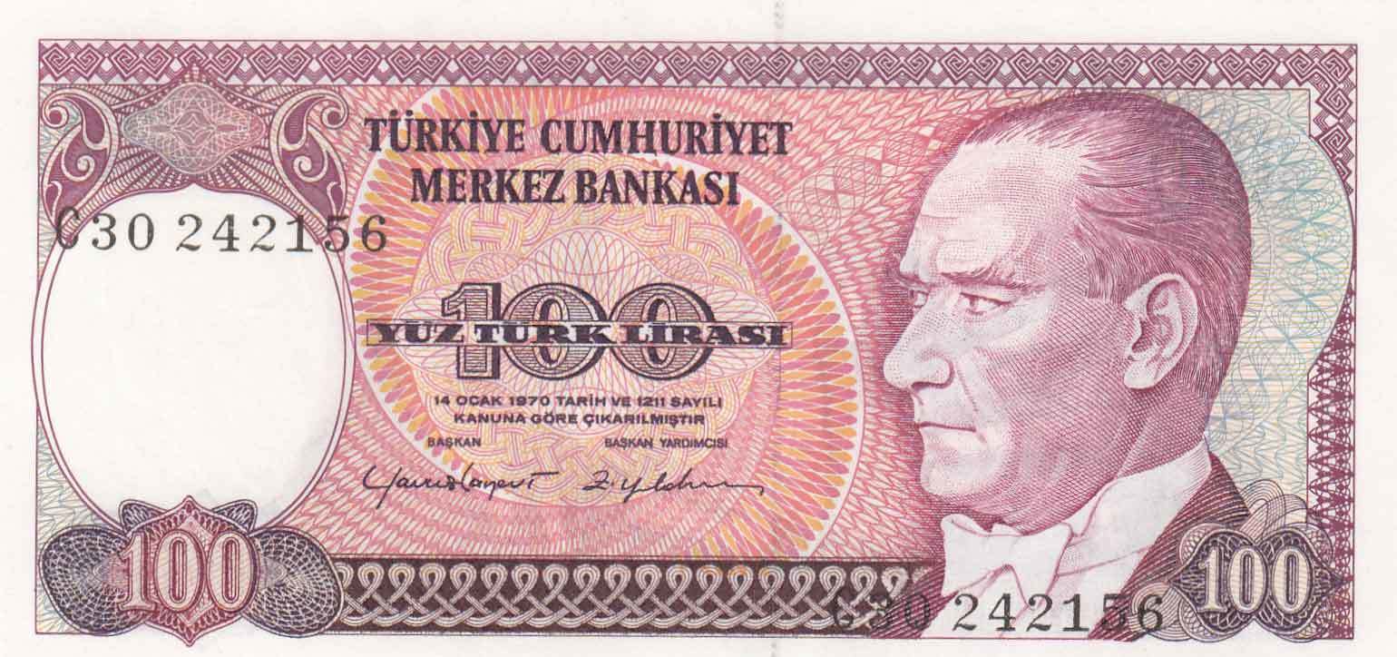 100 Lira 7.Emisyon / 2.Tertip C30242156