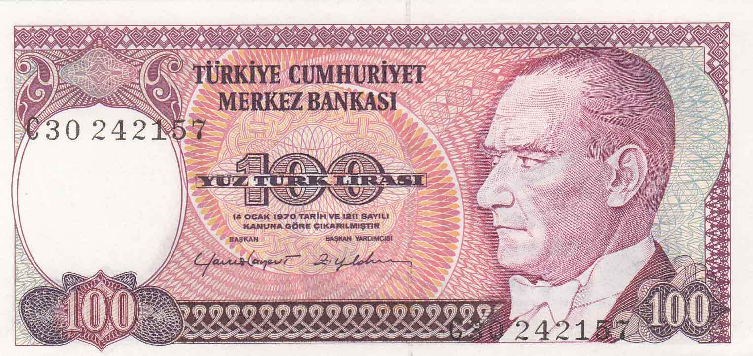 100 Lira 7.Emisyon / 2.Tertip C30242157